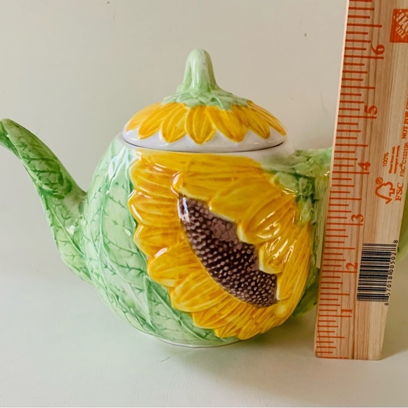 Vintage 1991 Seymour Mann Sunflower Teapot Hand Painted - Picture 5 of 13